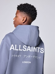 smALLSAINTS Dark Purple Oversized Underground Pullover Hoodie - Image 5 of 10
