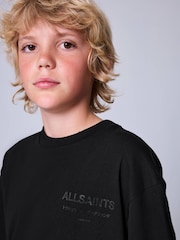 smALLSAINTS Black/ Khaki Flock Oversized Underground Crew Cotton T-Shirt - Image 5 of 11