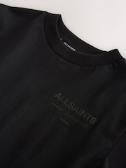 smALLSAINTS Black/ Khaki Flock Oversized Underground Crew Cotton T-Shirt - Image 9 of 11
