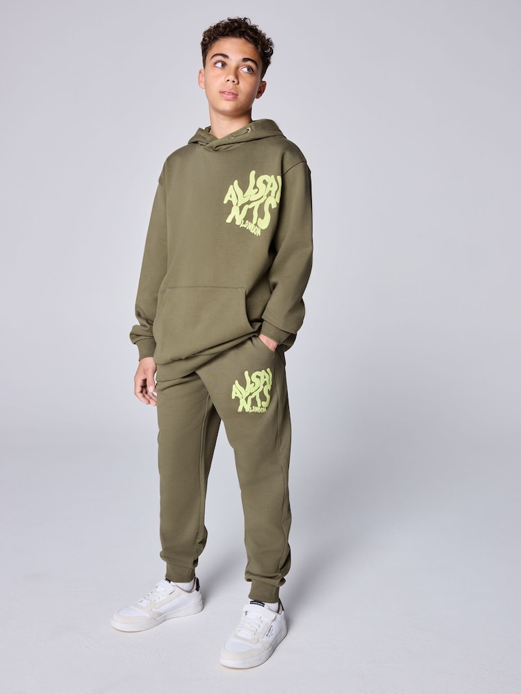 smALLSAINTS Khaki Green Oversized Orlando Pullover Hoodie - Image 2 of 12 smALLSAINTS Khaki Green Oversized Orlando Pullover Hoodie - Image 2 of 12