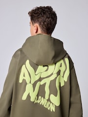 smALLSAINTS Khaki Green Oversized Orlando Pullover Hoodie - Image 5 of 12