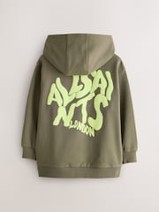 smALLSAINTS Khaki Green Oversized Orlando Pullover Hoodie - Image 8 of 12