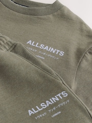 smALLSAINTS Khaki Green Underground T-Shirt and Sweat Shorts Set - Image 4 of 7