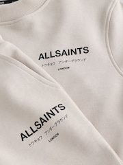 smALLSAINTS Neutral Underground Oversized Sweatshirt and Sweat Shorts Set - Image 11 of 13