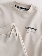 smALLSAINTS Neutral Underground Oversized Sweatshirt and Sweat Shorts Set - Image 12 of 13