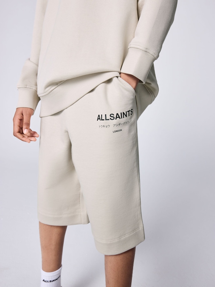 smALLSAINTS Neutral Underground Oversized Sweatshirt and Sweat Shorts Set - Image 2 of 13