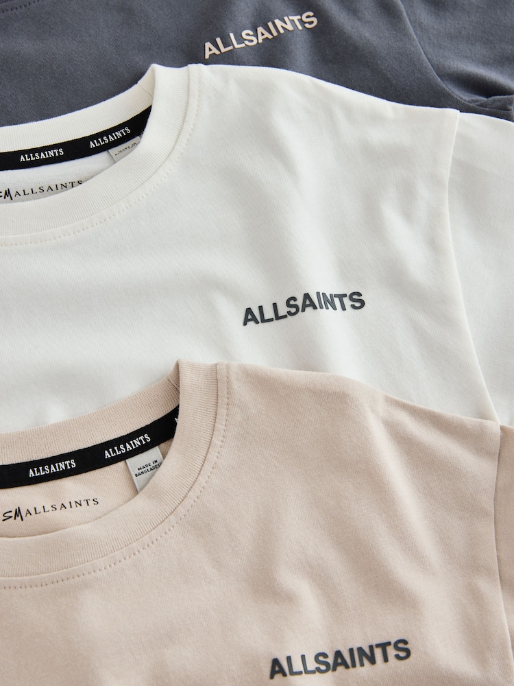 smALLSAINTS Multi Logo Crew Relaxed T-Shirts 3 Pack - Image 8 of 8