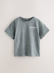 smALLSAINTS Charcoal Grey Younger Oversized Underground Crew Neck T-Shirt - Image 6 of 11