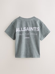 smALLSAINTS Charcoal Grey Younger Oversized Underground Crew Neck T-Shirt - Image 7 of 11