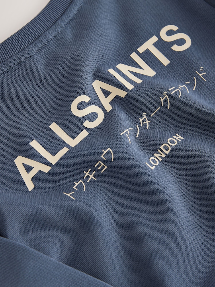 smALLSAINTS Mid Blue Underground Oversized Younger Sweatshirt and Shorts Set - Image 10 of 10 smALLSAINTS Mid Blue Underground Oversized Younger Sweatshirt and Shorts Set - Image 10 of 10