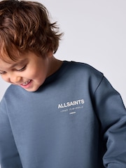 smALLSAINTS Mid Blue Underground Oversized Younger Sweatshirt and Shorts Set - Image 4 of 10