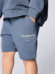 smALLSAINTS Mid Blue Underground Oversized Younger Sweatshirt and Shorts Set - Image 5 of 10
