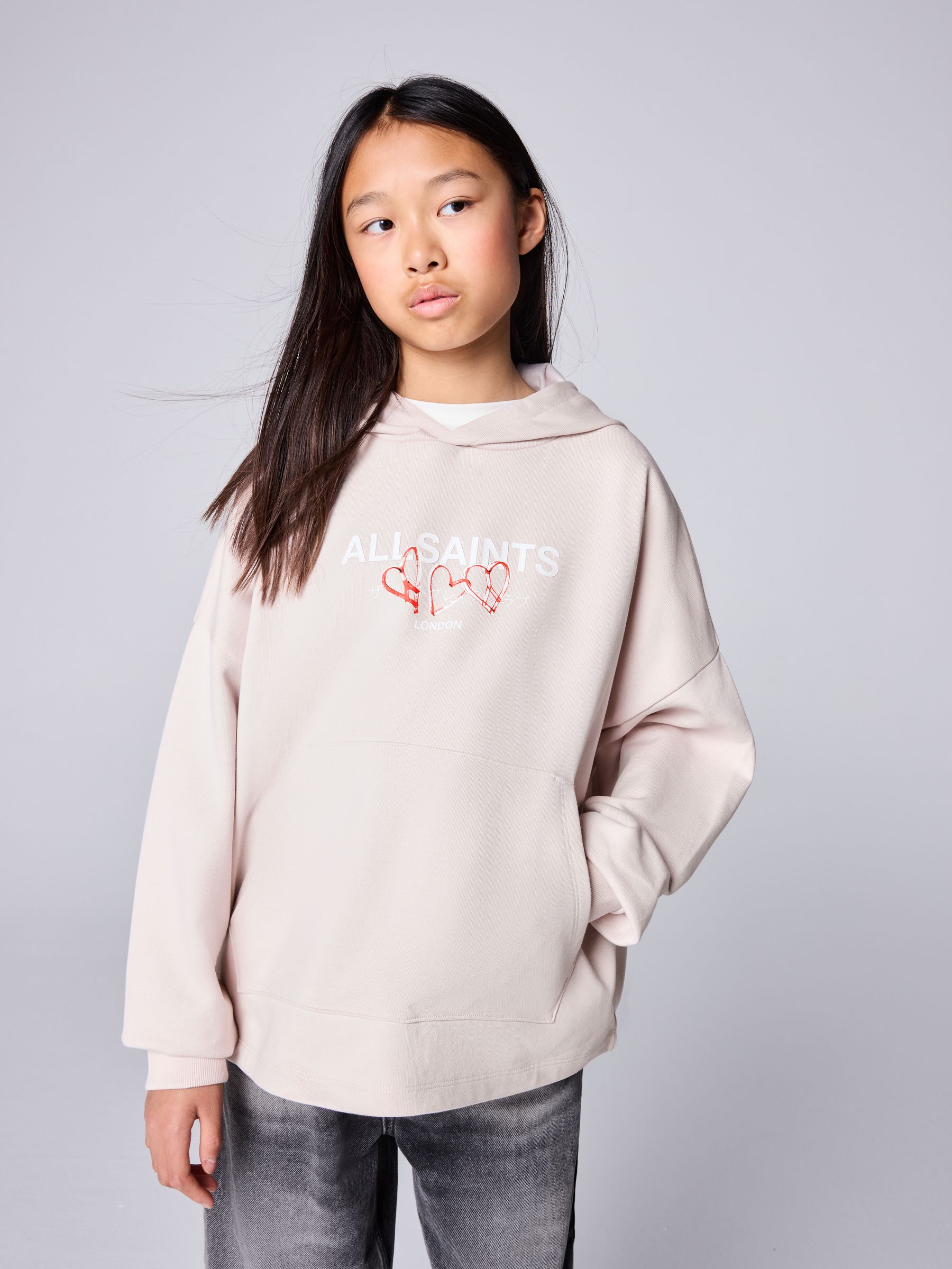 Buy smALLSAINTS Light Pink Amore Underground Graphic Hoodie from