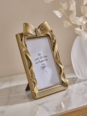 Gold Oversized Bow Photo Frame - Image 1 of 4