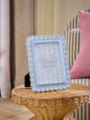 Blue and White Hearts Ceramic Photo Frame - Image 1 of 4