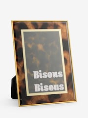 Brown Tortoiseshell Pattern Glass Photo Frame - Image 3 of 4