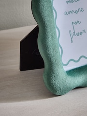 Sage Green Velvet Wiggle Photo Frame - Image 3 of 5