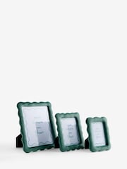 Sage Green Velvet Wiggle Photo Frame - Image 4 of 5
