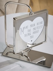 Silver Heart Aperture Swivel Photo Frame - Image 3 of 5