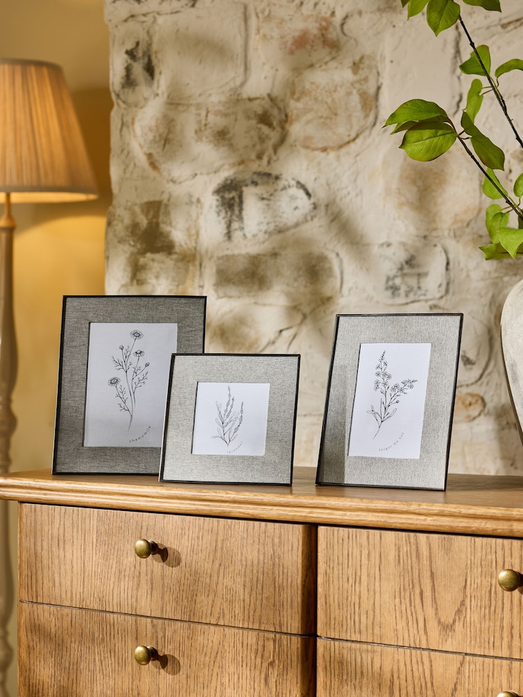 Neutral Burford Linen Mount Photo Frame - Image 1 of 4 Neutral Burford Linen Mount Photo Frame - Image 1 of 4