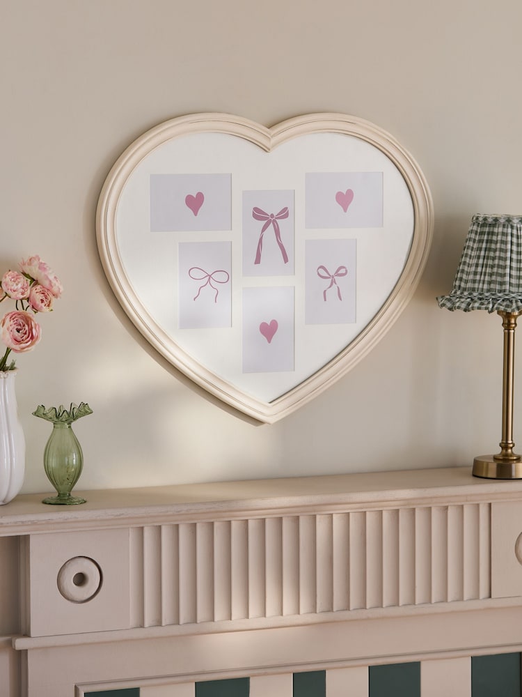 White Heart Shaped Collage Picture Frame - Image 1 of 6 White Heart Shaped Collage Picture Frame - Image 1 of 6