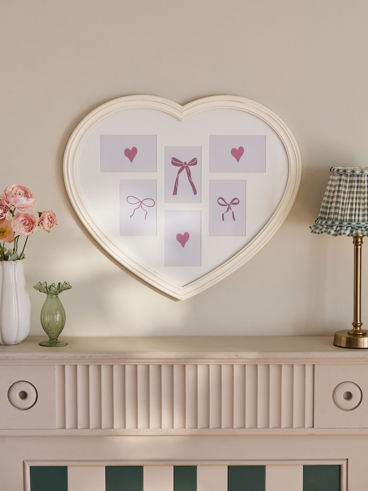 White Heart Shaped Collage Picture Frame - Image 2 of 6 White Heart Shaped Collage Picture Frame - Image 2 of 6
