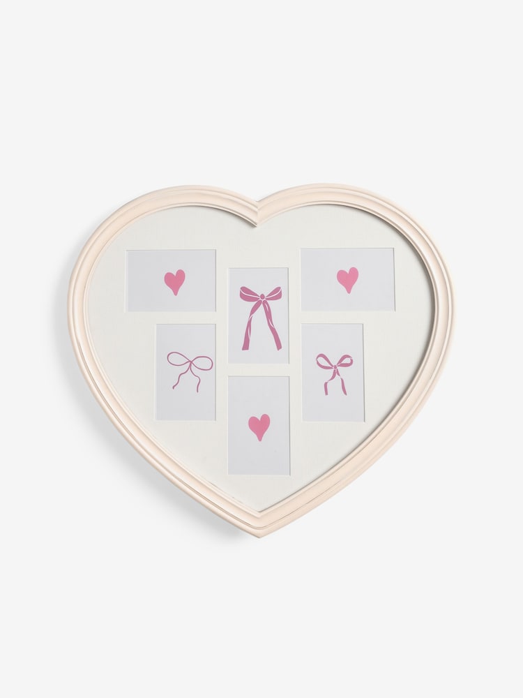 White Heart Shaped Collage Picture Frame - Image 6 of 6 White Heart Shaped Collage Picture Frame - Image 6 of 6