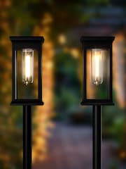 The Solar Centre 2 Pack Warm White Lakeside Solar Mini Post Lights - Image 2 of 2