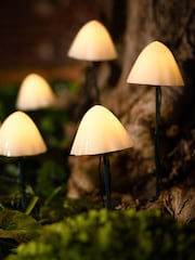 The Solar Centre 6 Pack Warm White XL Forest Mushroom Stake Lights - Image 1 of 2