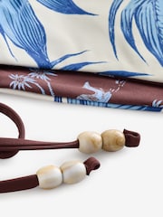 Daily by Desmond and Dempsey Cream/Chocolate Brown Reversible Tie Side Bikini Briefs - Image 7 of 8