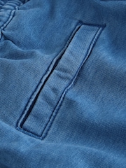 Blue Barrel Leg Denim Jersey Trousers - Image 9 of 9