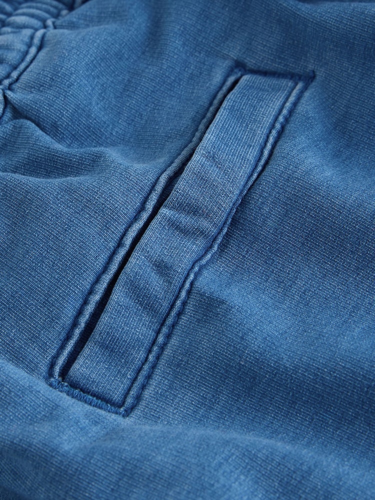 Blue Barrel Leg Denim Jersey Trousers - Image 9 of 9