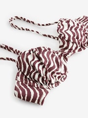 Daily by Desmond and Dempsey Chocolate Brown Wave Tankini Bikini Top - Image 6 of 8