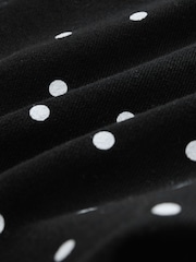 Negru cu buline - Cropped Jersey Denim Leggings - Imaginea 3 din 3