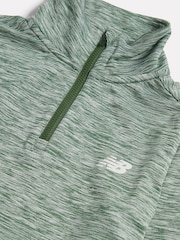 New Balance Green Athletics Quarter Zip Funnel Sweatshirt - Image 8 of 8