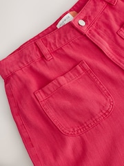 Röd - Lätta denimjeans med lappfickor och croppade ben - Bild 3 av 4