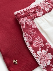 Daily by Desmond and Dempsey Red/Cream Cotton Short Pyjamas Set - Image 10 of 10