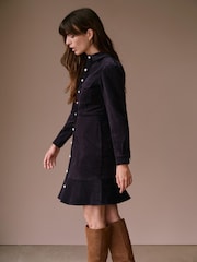 Mint Velvet Blue Corduroy Mini Dress - Image 5 of 7