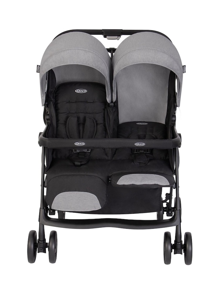 Graco Steeple Gray DuoRider Double Pushchair - Image 1 of 8 Graco Steeple Gray DuoRider Double Pushchair - Image 1 of 8