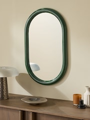 MADE.COM Green Reya Oval Mirror - Image 1 of 6