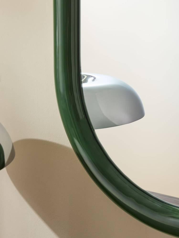 MADE.COM Green Reya Oval Mirror - Image 2 of 6