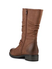 Castanho - Pavers Buckle-Detailed Calf Length Boots - Imagem 3 de 5