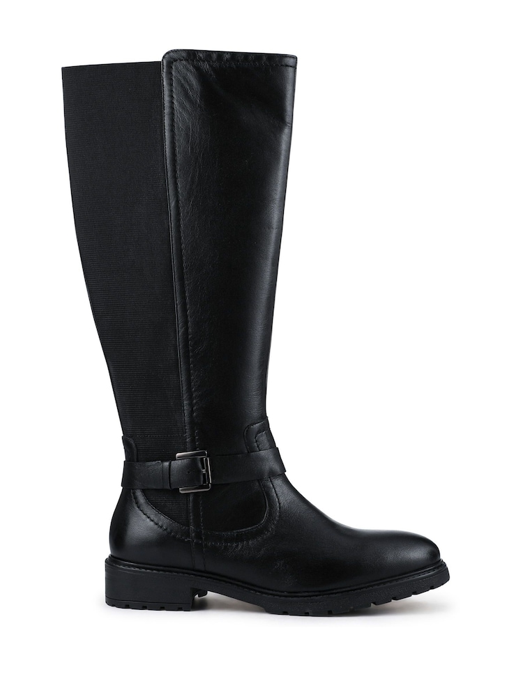 Pavers Black Elastic-Fit Grippy Long Boots - Image 1 of 5