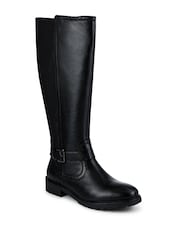Pavers Black Elastic-Fit Grippy Long Boots - Image 2 of 5