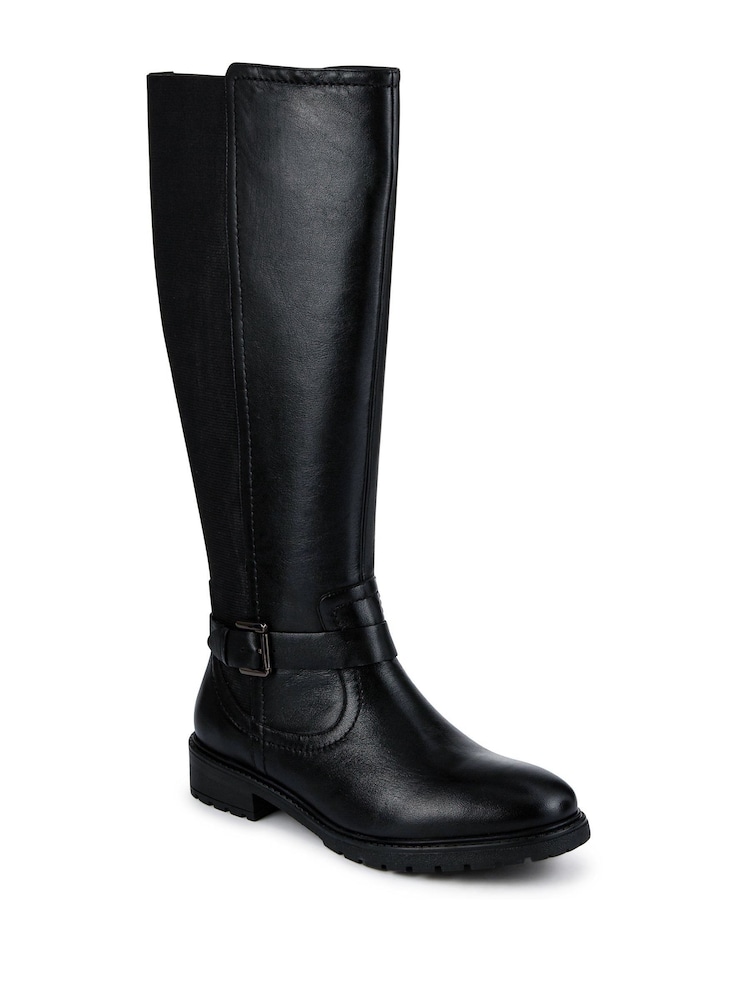Pavers Black Elastic-Fit Grippy Long Boots - Image 2 of 5 Pavers Black Elastic-Fit Grippy Long Boots - Image 2 of 5