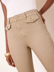 Lipsy Stone Glam Flare Leg Jeans - Image 2 of 4