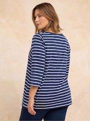 Evans Blue Evans V-Neck Slub T-Shirt - Image 2 of 5