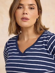 Evans Blue Evans V-Neck Slub T-Shirt - Image 3 of 5