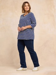 Evans Blue Evans V-Neck Slub T-Shirt - Image 4 of 5