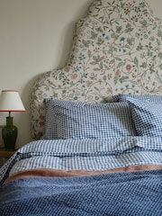 Piglet in Bed Set of 2 Indigo Cotton Pillowcases - Image 1 of 3